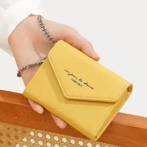 کیف پول دکمه ای زنانه بنددارTAOMICMIC Y8929 Women&#39;s Short Wallet PU Leather