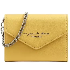 کیف پول دکمه ای زنانه بنددارTAOMICMIC Y8929 Women&#39;s Short Wallet PU Leather