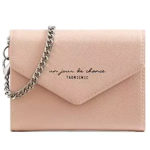 کیف پول دکمه ای زنانه بنددارTAOMICMIC Y8929 Women&#39;s Short Wallet PU Leather