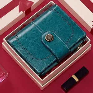 کیف پول زنانه چرمی تاشو IOS/Aiguoshi Cowhide women's folding wallet 2045