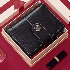 کیف پول زنانه چرمی تاشو IOS/Aiguoshi Cowhide women&#39;s folding wallet 2045