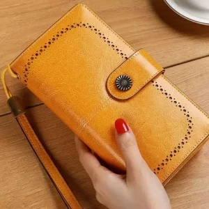 کیف پول چرمی زنانه IOS/Aiguoshi leather Wallet women&#39;s new 2046