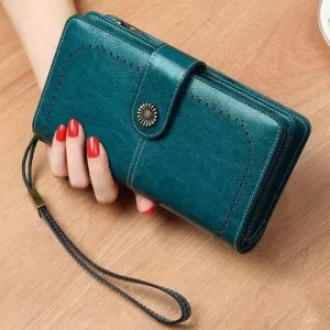 کیف پول چرمی زنانه IOS/Aiguoshi leather Wallet women&#39;s new 2046