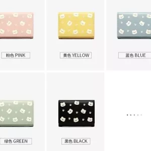 کیف پول دخترانه تاشو TAOMICMIC Y8848 small tri fold short women wallet