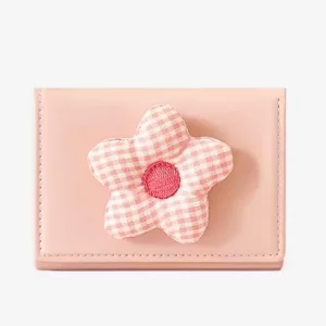 کیف پول فانتزی تاشو زنانه طرح گل تائومیک میک TAOMICMIC Y8074 Flower Cute Folding Wallet Tri-fold