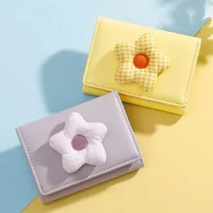 کیف پول فانتزی تاشو زنانه طرح گل تائومیک میک TAOMICMIC Y8074 Flower Cute Folding Wallet Tri-fold