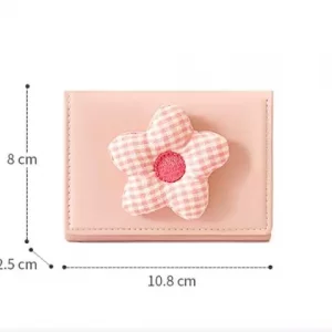 کیف پول فانتزی تاشو زنانه طرح گل تائومیک میک TAOMICMIC Y8074 Flower Cute Folding Wallet Tri-fold