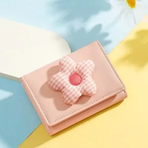 کیف پول فانتزی تاشو زنانه طرح گل تائومیک میک TAOMICMIC Y8074 Flower Cute Folding Wallet Tri-fold