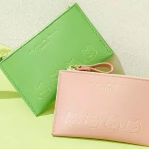 کیف پول کوچک زیپی طرح گربه دخترانه TAOMICMIC Y8960 Cartoon Mini Purse Zipper Ladies Card Bag