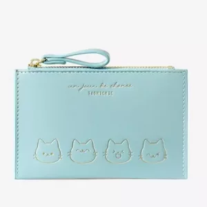 کیف پول کوچک زیپی طرح گربه دخترانه TAOMICMIC Y8960 Cartoon Mini Purse Zipper Ladies Card Bag