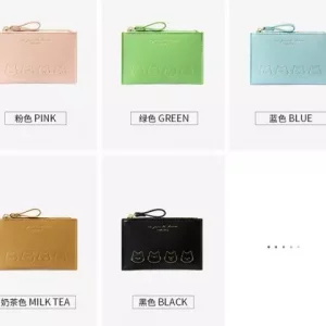 کیف پول کوچک زیپی طرح گربه دخترانه TAOMICMIC Y8960 Cartoon Mini Purse Zipper Ladies Card Bag
