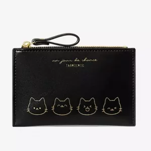 کیف پول کوچک زیپی طرح گربه دخترانه TAOMICMIC Y8960 Cartoon Mini Purse Zipper Ladies Card Bag