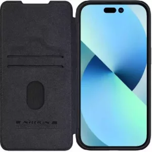 کیف کلاسوری آیفون 15 نیلکین Nillkin Apple iPhone 15 Qin Pro leather case