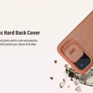 کیف کلاسوری آیفون 15 نیلکین Nillkin Apple iPhone 15 Qin Pro leather case