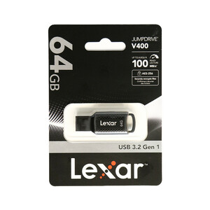 فلش مموری لکسار مدل V400 ظرفیت 64 گیگابایت با رابط USB 3.2 GEN 1