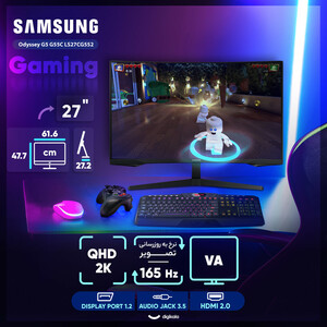 مانیتور 27 اینچ سامسونگ مدل Odyssey G5 G55C LS27CG552