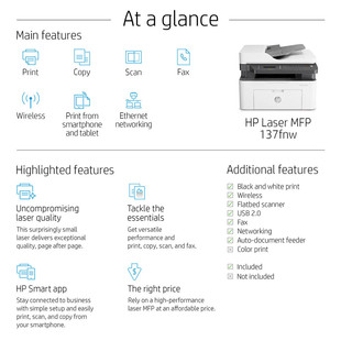 پرینتر چندکاره لیزری اچ پی مدل Laser MFP 137fnw