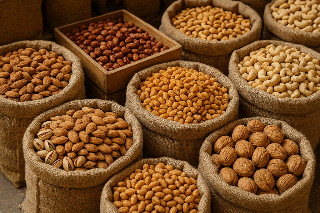 خرید مستقیم آجیل از مراکز فروش عمده