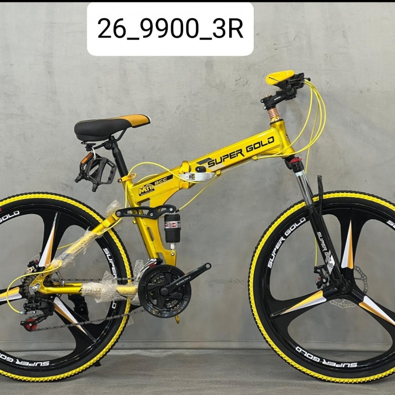 دوچرخه تاشو کایان زارا m6 pro *فول آلمینیومی* ۲۶ KayanZara M6 pro SuperGold