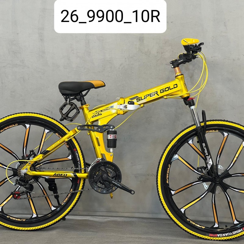 دوچرخه تاشو کایان زارا m6 pro *فول آلمینیومی* ۲۶ KayanZara M6 pro SuperGold