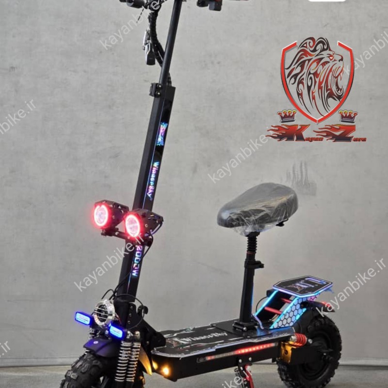 اسکوتر برقی  وینر اسکای دونفره مانیتور بزرگ 2024 تاشو /E29 pro کابین نوری چرخ ۱۲ اینچی
