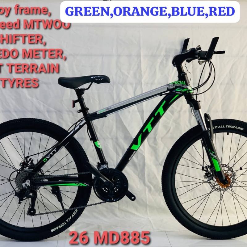 دوچرخه 26 حرفه ای کیلومتر دار توپی طلایی VTT