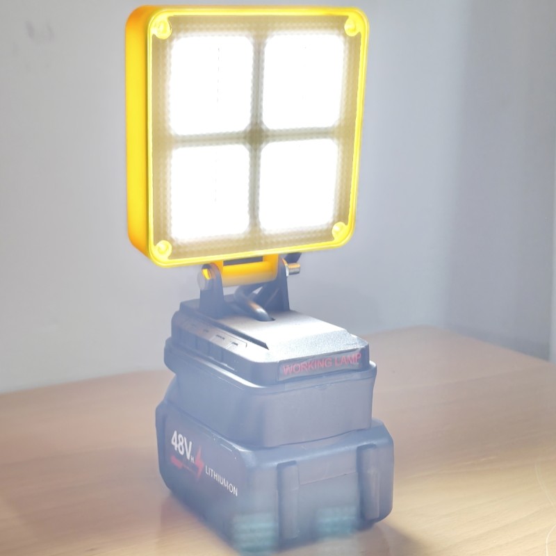 چراغ کمپ شارژی پروژکتور 4 سلولی باتری جداشونده working lamp
