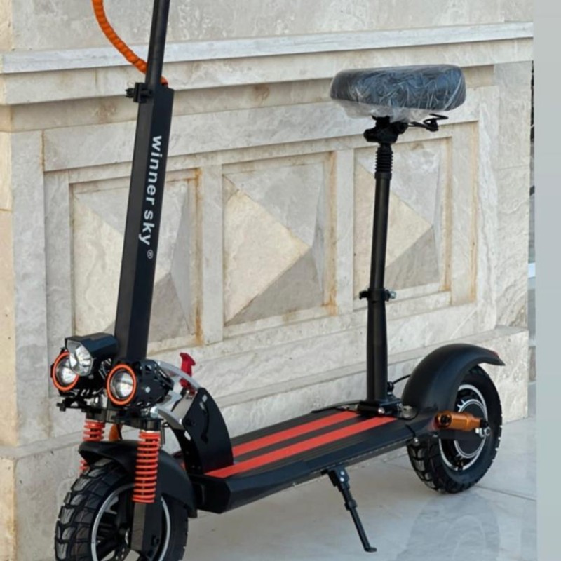 اسکوتر برقی صندلی دار 2024 تاشو لاستیک آفرودی