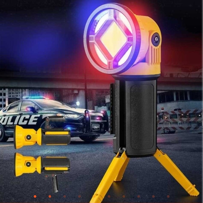 چراغ قوه نورافکن پاوربانک دار با پخش نور بسیار بالا مدل w5164-2