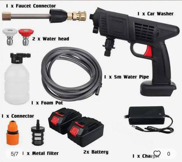 کارواش شارژی « دو باتری» سه حالته سم پاش کف پاش مدل 48vf2