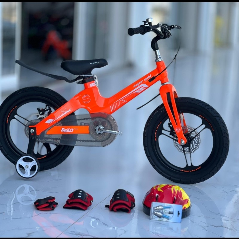 دوچرخه  16 منیزیمی فوق سبک لاکچری گلد کایان بایک همراه با لوازم ایمنی