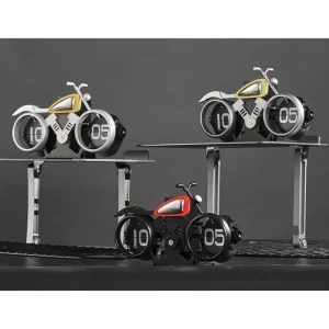 ساعت رومیزی مدل ورقه ای طرح موتور سیکلت