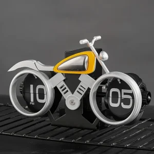 ساعت رومیزی مدل ورقه ای طرح موتور سیکلت