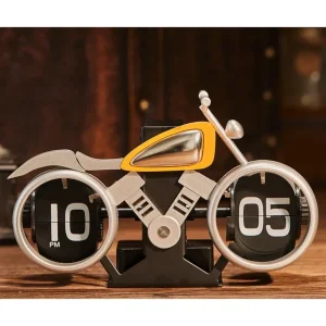 ساعت رومیزی مدل ورقه ای طرح موتور سیکلت