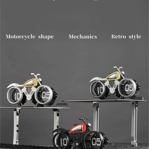 ساعت رومیزی مدل ورقه ای طرح موتور سیکلت