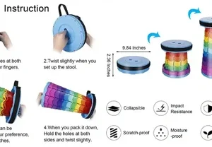صندلی مسافرتی آکاردئونی 4 پین TELESCOPING