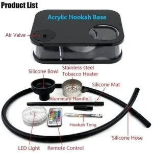 قلیان مسافرتی چراغ دار برند HOOKAH