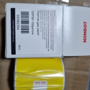 لیبل حرارتی پرینتر نیمبات B21 اصلی سایز 50 در 50 میلی‌متر زرد