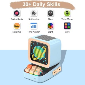 اسپیکر بلوتوث Pixel Art چند منظوره Divoom میکروفون دار ال ای دی دار