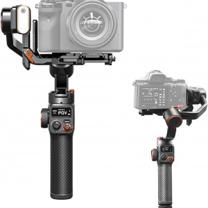 گیمبال و لرزشگیر تثبیت کننده دوربین سه محوره کیت hohem iSteady MT2 تثبیت کننده گیمبال برای تلفن هوشمند 1.2 کیلوگرمی/2.64 پوندی بار پشتیبانی از اتصال BT با سنسور دید AI و ماژول نور پر شده سازگار با دوربین تلفن