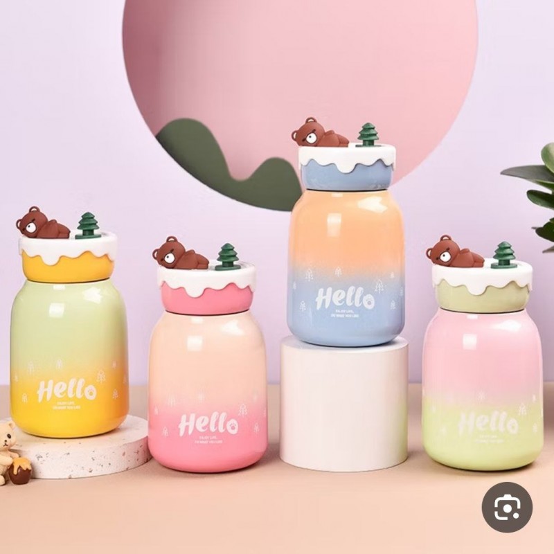 فلاسک استیل طرح خرس تنبل Lazy Bear