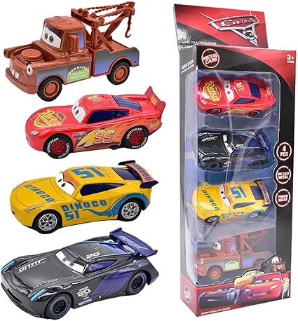 مجموعه ۴ عددی ماشین فلزی مک‌ کوئین