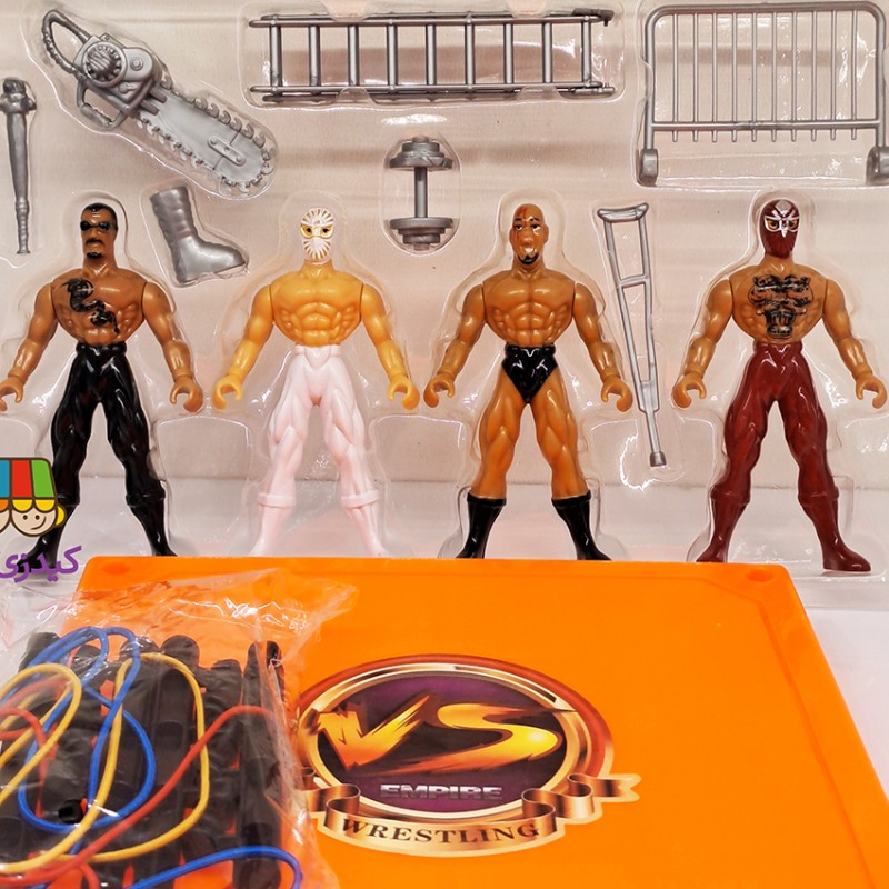 رینگ بازی کشتی کج با ۴ فیگور اکشن