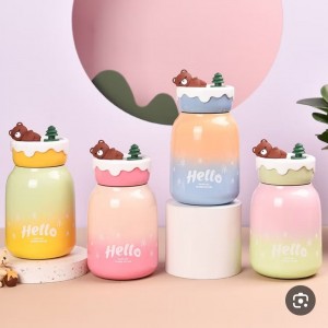 فلاسک استیل طرح خرس تنبل Lazy Bear