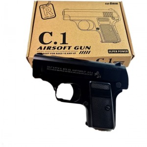 تفنگ کلت فلزی اسباب بازی ساچمه نرم  مدل c1