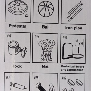 حلقه بسکتبال کودک پایه‌دار قابل تنظیم