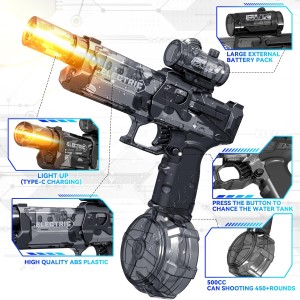 تفنگ آبپاش شارژی شفاف مدل ICE MOUSE – کد 915