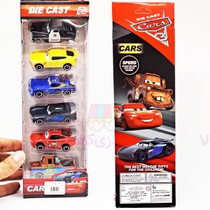 ست ماشین فلزی مک‌ کوئین 6 عددی | مجموعه شخصیت‌های انیمیشن ماشین‌ها (Cars)