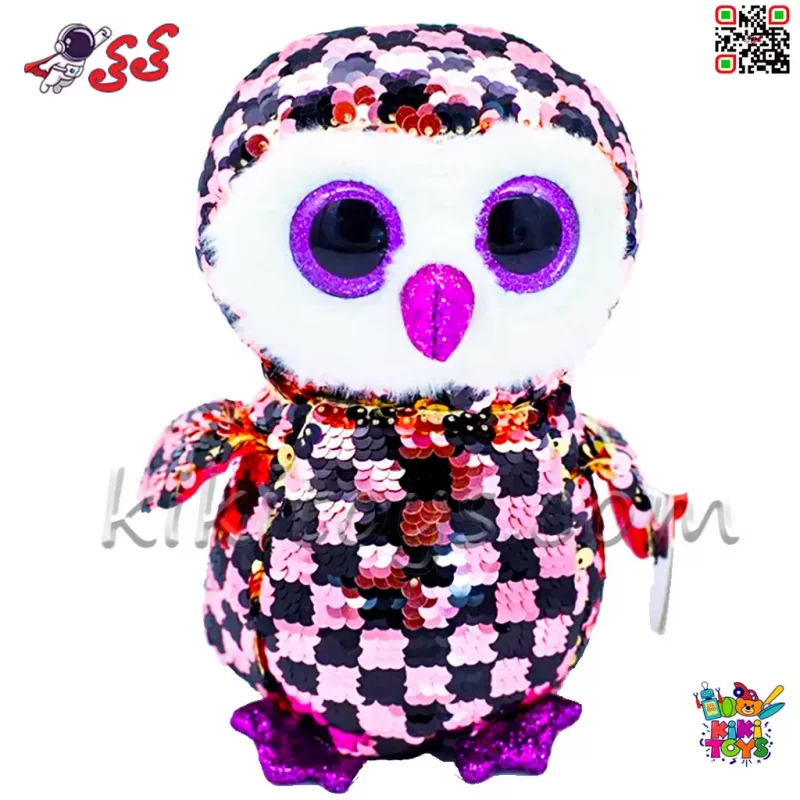 عروسک پولکی جغد اسباب بازی برند TY اورجینال 25 سانتیمتر