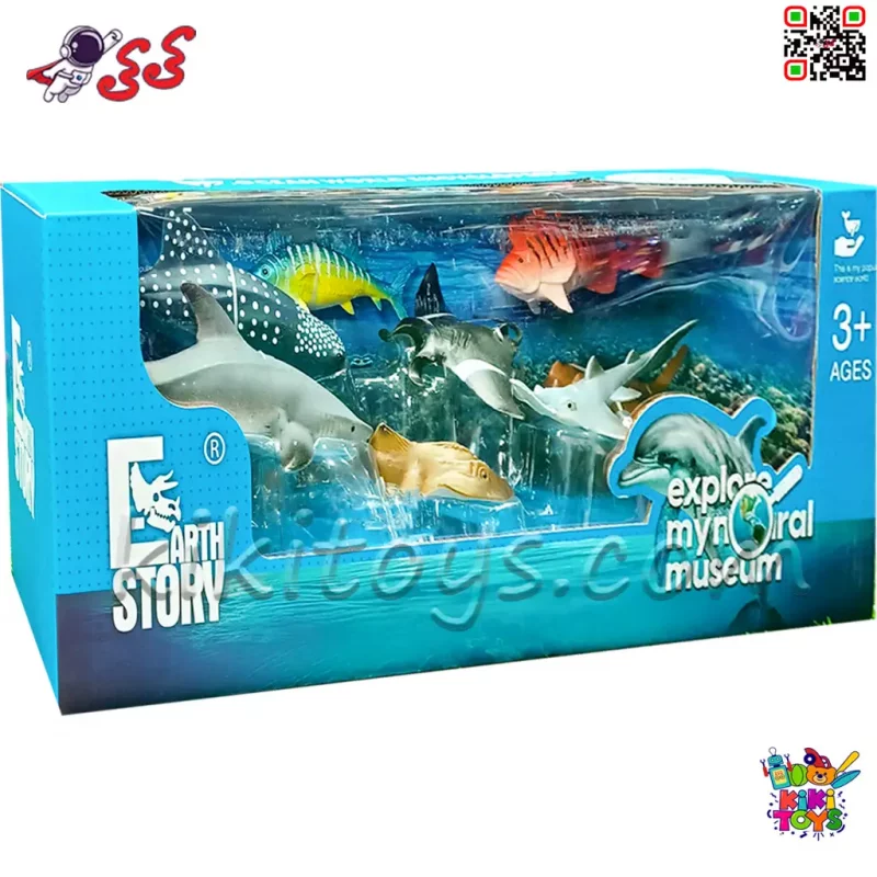 حیوانات دریایی اسباب بازی 8 عددی برند Earth Story X1006